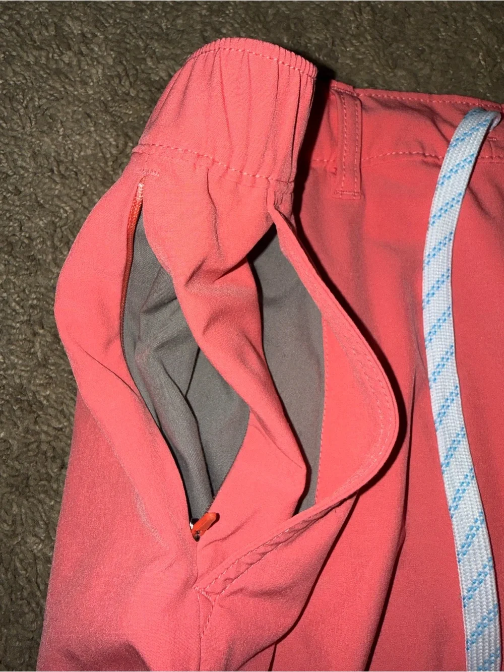 Used gym chubbies Red Swim Board Shorts with White Drawstring